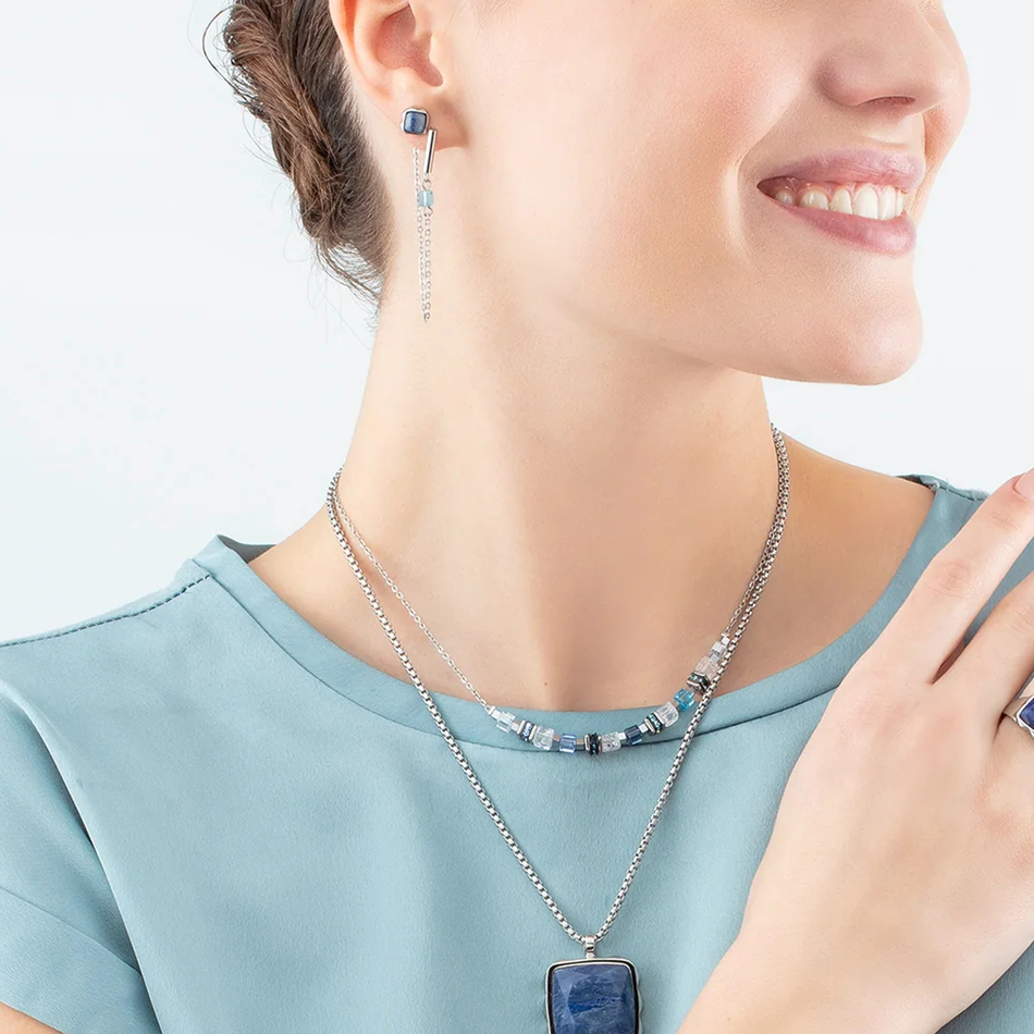 Серьги Coeur de Lion Blue-Silver 1200/21-0717