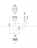 Светильник на штанге Maytoni Focus LED TR019-2-15W3K-B