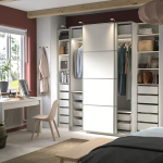 Шкаф-купе - IKEA PAX/MEHAMN/ПАКС/МЕХАМН ИКЕА, 250x66x236 см, белый