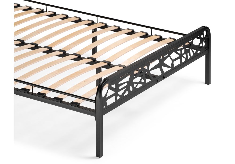 Полутораспальная кровать Кубо 140х200 черный