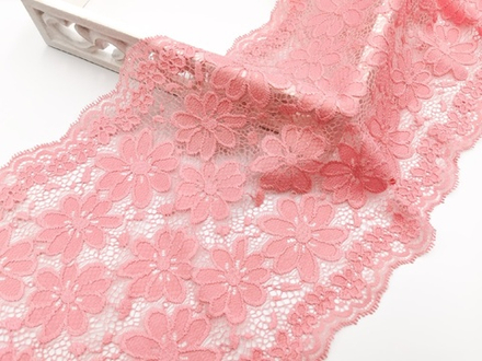 Эластичное кружево, 23см, розовые румяна (Арт: EK-2749), м