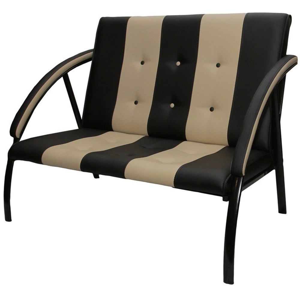 Диван Фортуна-5 (20) 2-х мест Эконом к.з черн/беж