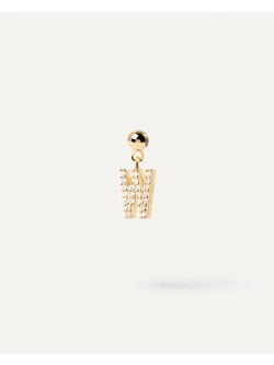 Подвеска-шарм женская PDPaola Буква W серебро 925 пробы покрытое золотом 750 пробы CH01-072-U