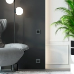 Рамка из стекла на 1 пост Elite графит W0012440