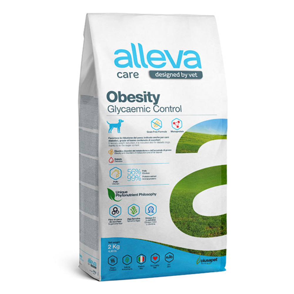 Диетический полнорационный корм Alleva Care Obesity, для собак с сахарным диабетом, 2 кг