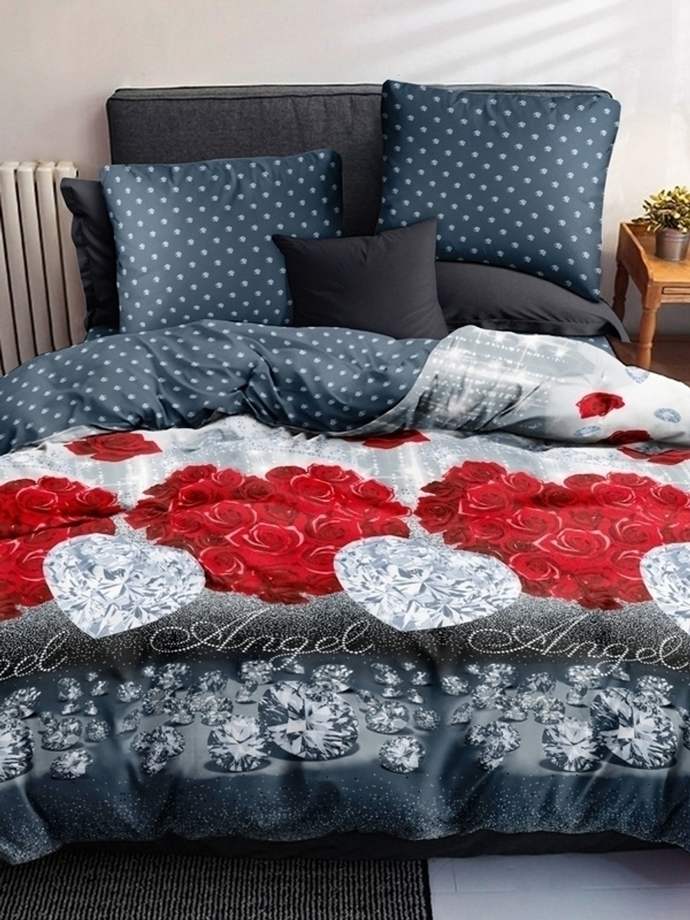 Постельное белье Евро поплин Павлайн Sweet Sleep Секрет Любви вид 1 с 2 нав. 50*70