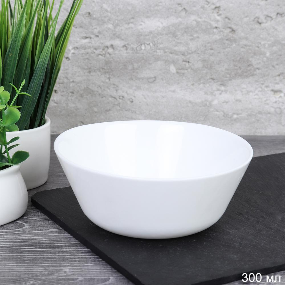 Салатник 300 мл Евро белый/ FLMLW45 (WHITE) /уп 108/
