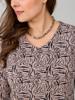 Лонгслив ЛНкл-080/бежевый-зебра