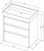 Тумба с раковиной Aquanet Nova Lite 302474 75 дуб рустикальный