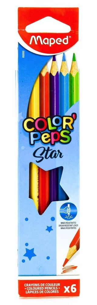 Карандаши 6цв. COLOR&#39;PEPS, из липы трехгран. (Мапед)