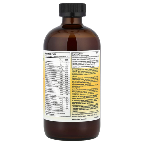 GreenPeach, Pre-Natal, питательные вещества из цельных продуктов, натуральные фрукты, 473 мл (16 жидк. Унций)
