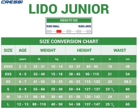 Гидрокостюм укороченный детский Cressi Lido Junior Shorty 2 мм