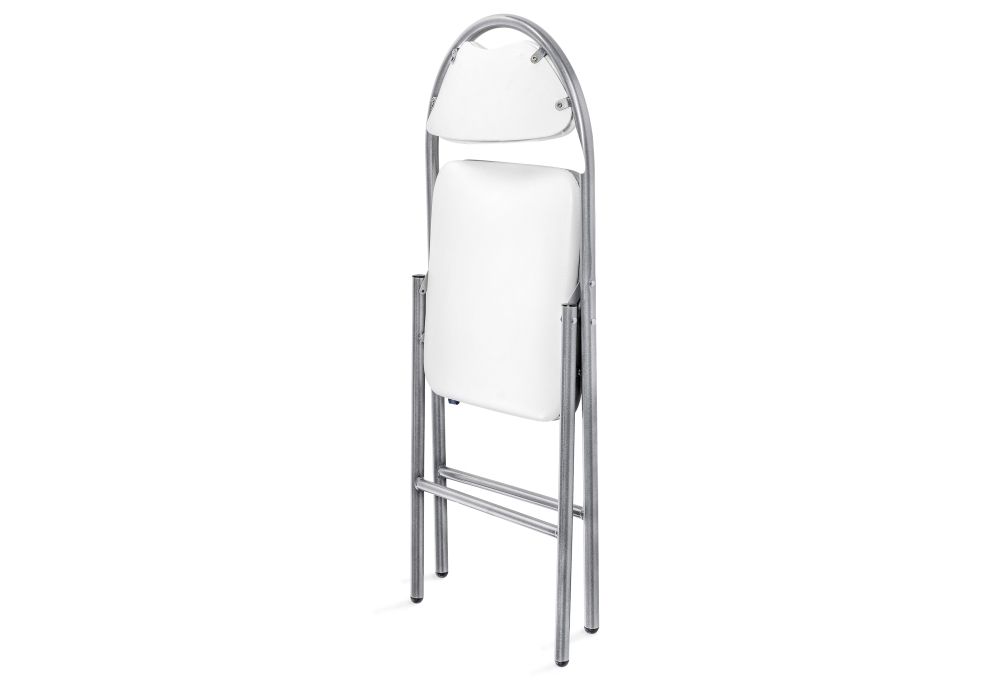 Стул на металлокаркасе Gikat белый полимер / светлый мусс