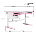 Растущая парта Kinderzen Dali (1200×650 мм)