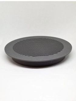 Решетка вентиляции с фланцем D100 мм (цвет: серый бетон)