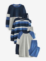 Пижама для мальчика Next K99-102, 3 шт., Синий, Серый