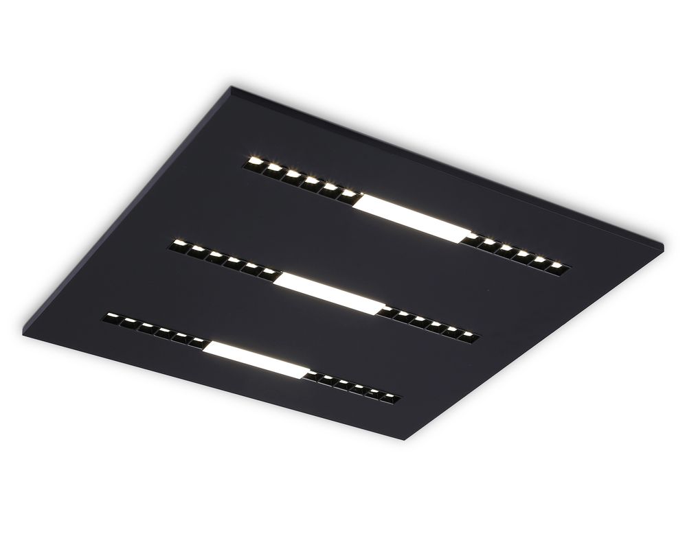 Светодиодная панель в стиле техно DPS1071 BK черный 48W 4000K 175-265V IP20 4080LM 595*595*14