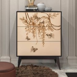 Ручка мебельная Бабочки 130 Айвори