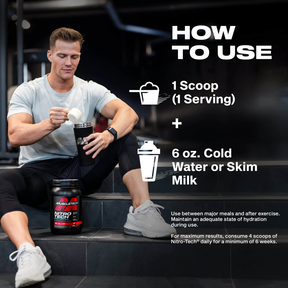 MuscleTech, Nitro-Tech™, сывороточный протеин, печенье с кремом, 1,81 кг (4 фунта)