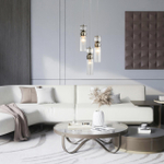 8277/3A MODERNI сатин никель/прозрачный, металл/стекло Подвес Е14 3*40W 220V DENVER