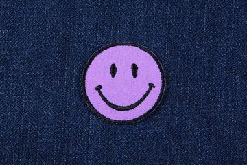 Нашивка Смайлик 35 мм (фиолетовый)