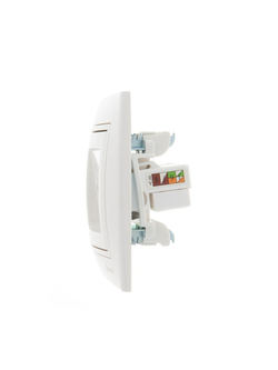 Розетка компьютерная 2-м СП Mira RJ45 бел./бел. LEZARD 701-0202-141
