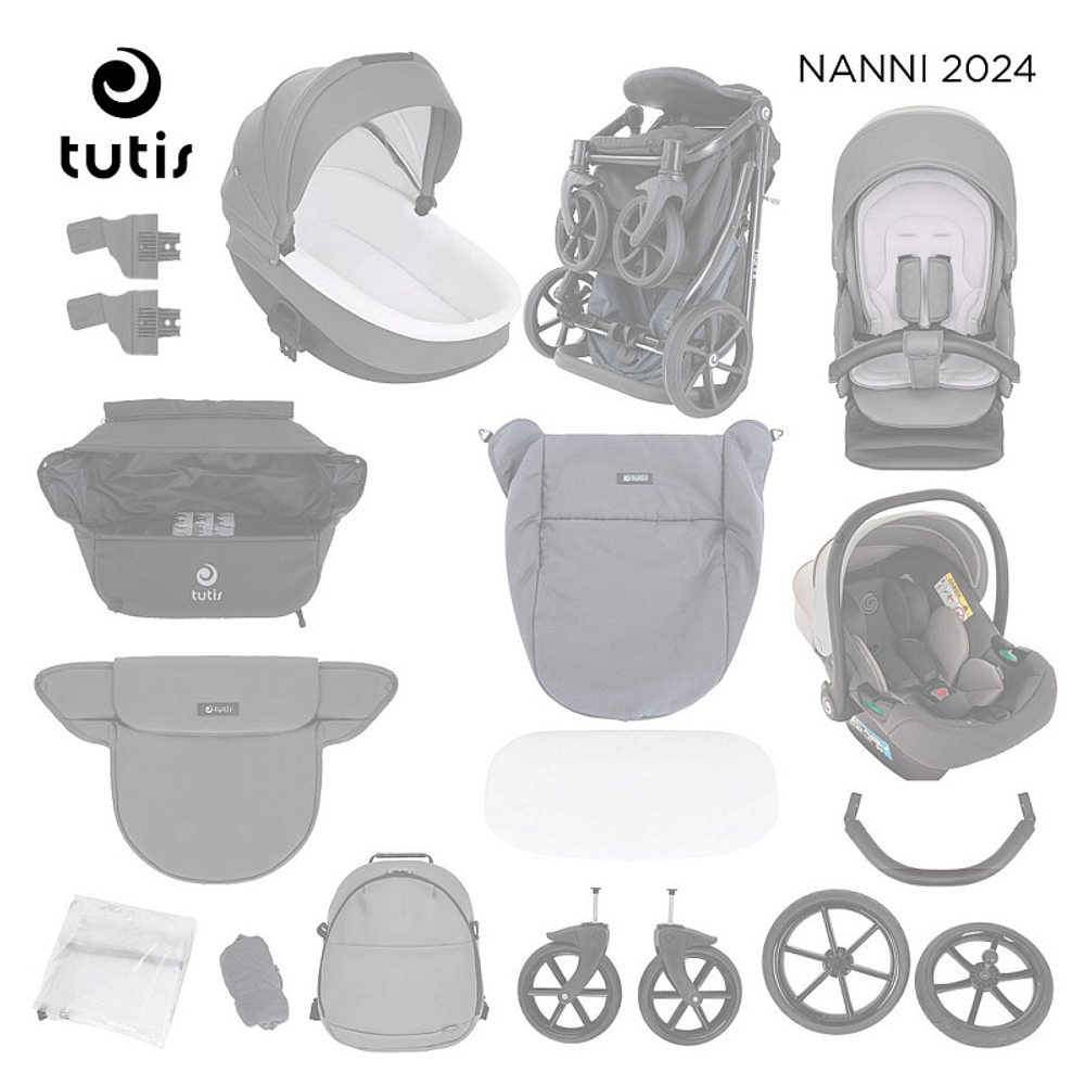 Детская коляска Tutis Nanni 7 3 в 1 1533052 Pewter