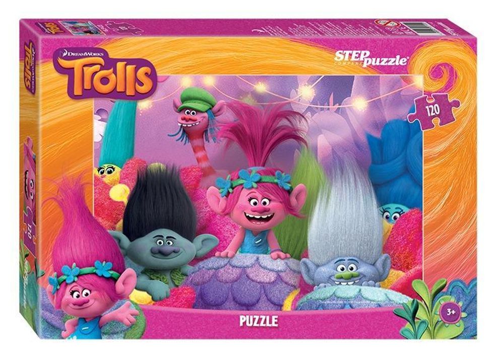 Пазл 120эл. &quot;Trolls&quot; DreamWorks (Степ пазл)