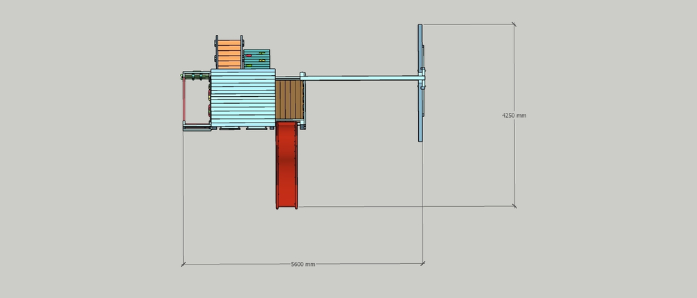 Детский домик с качелями "Сканди-спорт плюс"