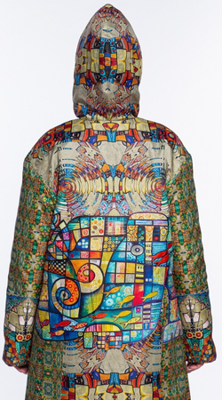 Пальто "Витраж", по мотивам живописи Тани МакКабе