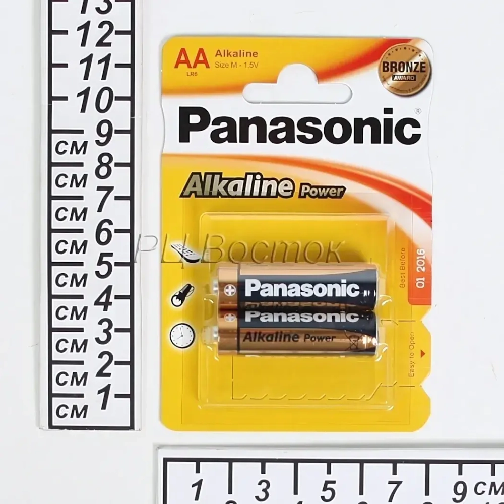 Батарейка алкалиновая Panasonic Alkaline Power LR6, тип АА (блистер, 2 шт)