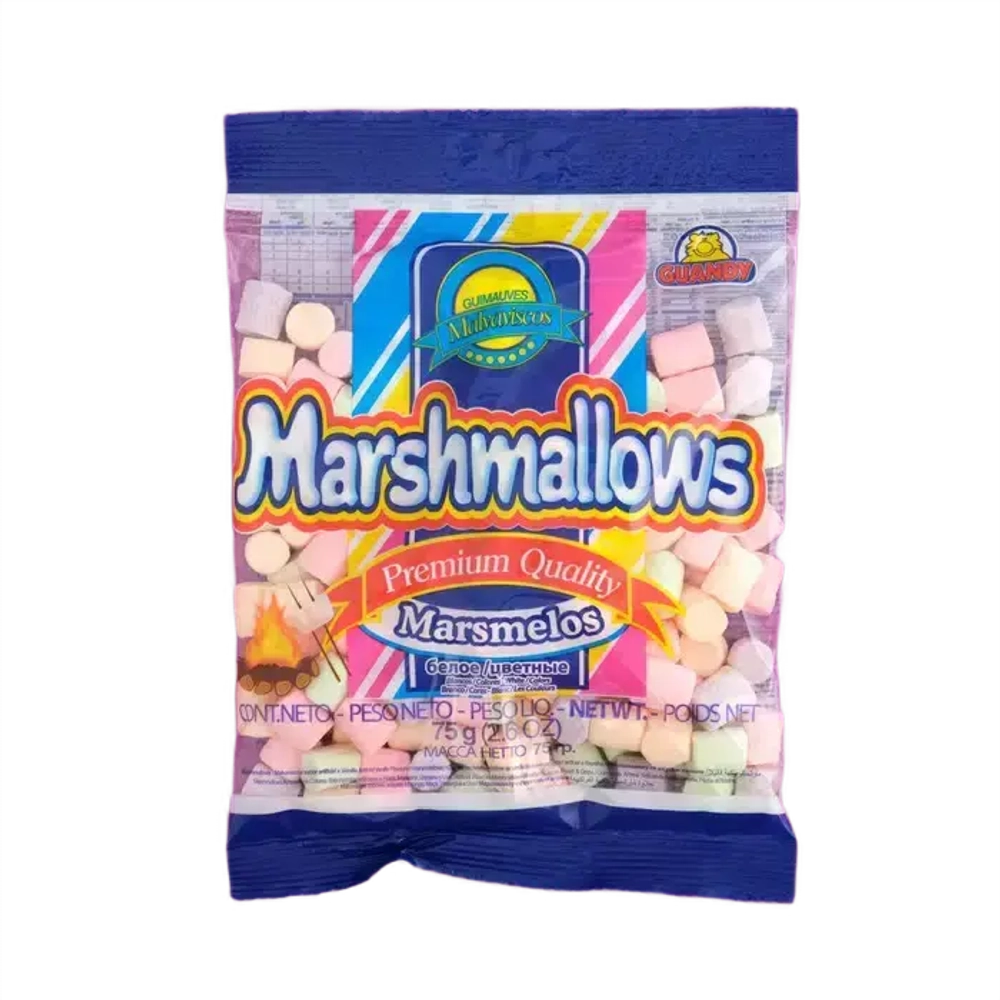 Маршмеллоу Guandy мини цветной, фруктовый, 75 г