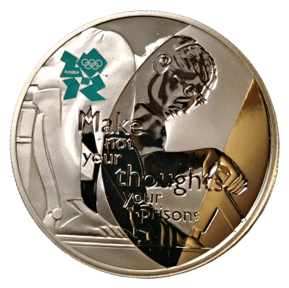 Монета Великобритании 5 фунтов 2009 год "Олимпиада - Ньютон"