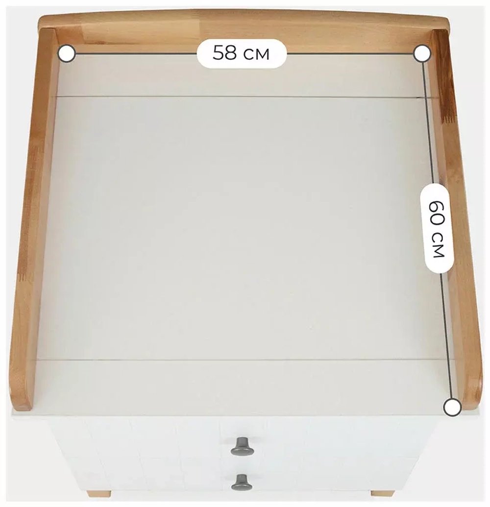 Комод RANT "BAMBOO" 64см 3 ящ. (арт.111) Cloud White Коллекция White