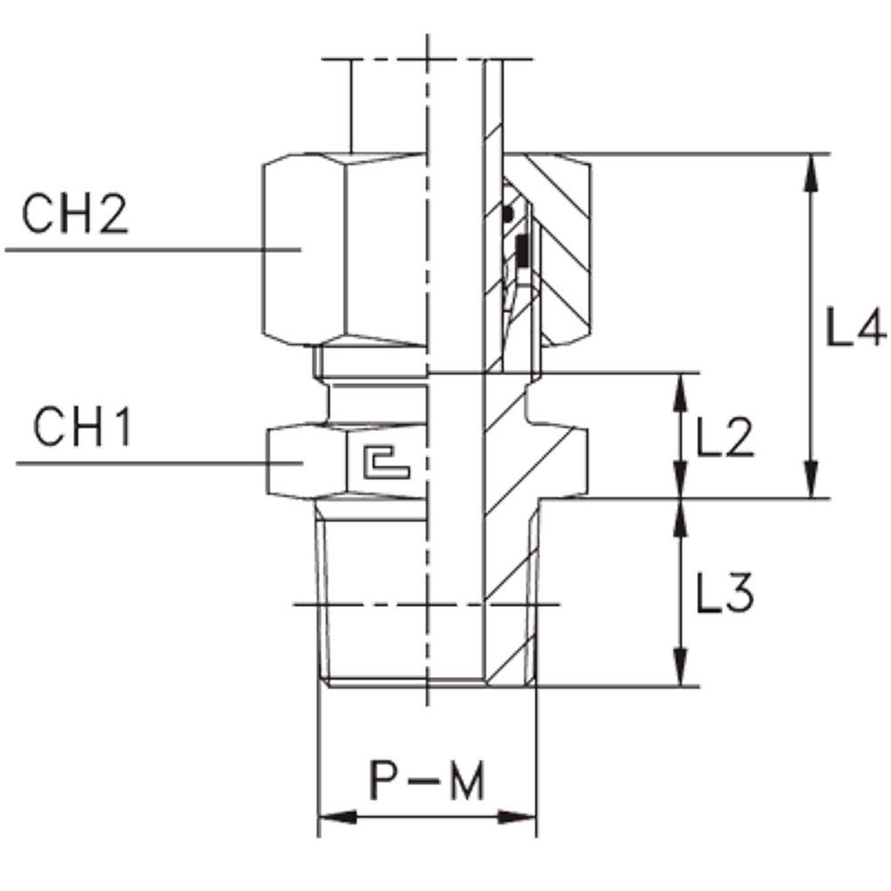 Штуцер FC DS08 NPT 1/4" B4 (в сборе)