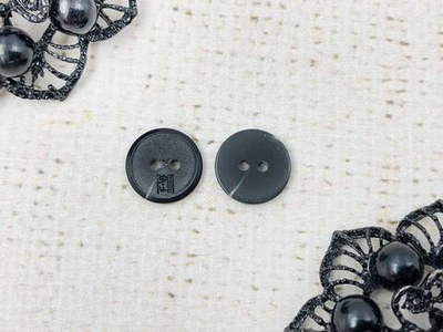 Пуговицы, d 1,25 см, 2 прокола, чёрный