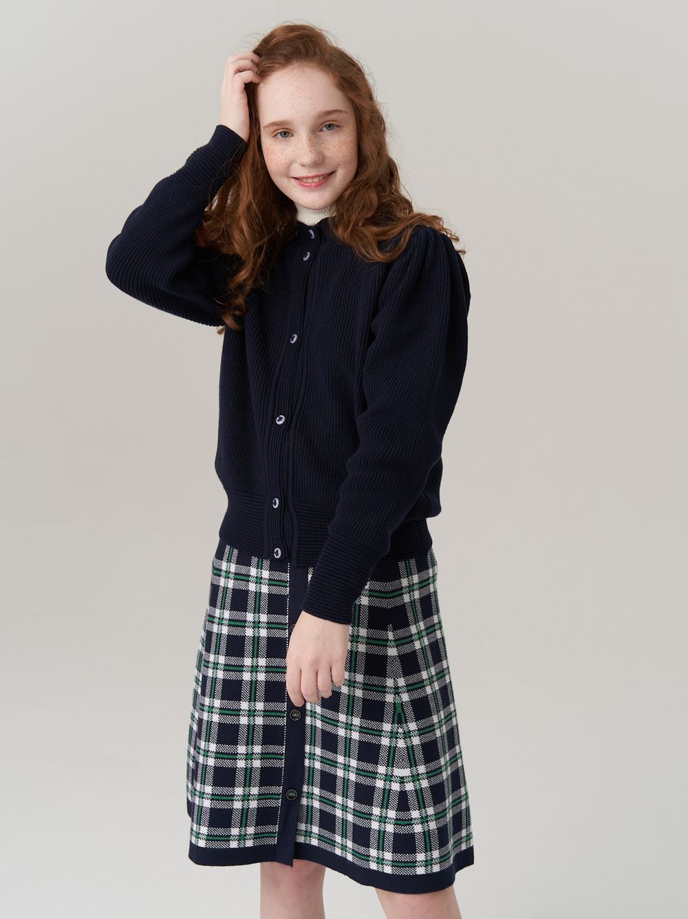 Кардиган для девочки AT1058 синий