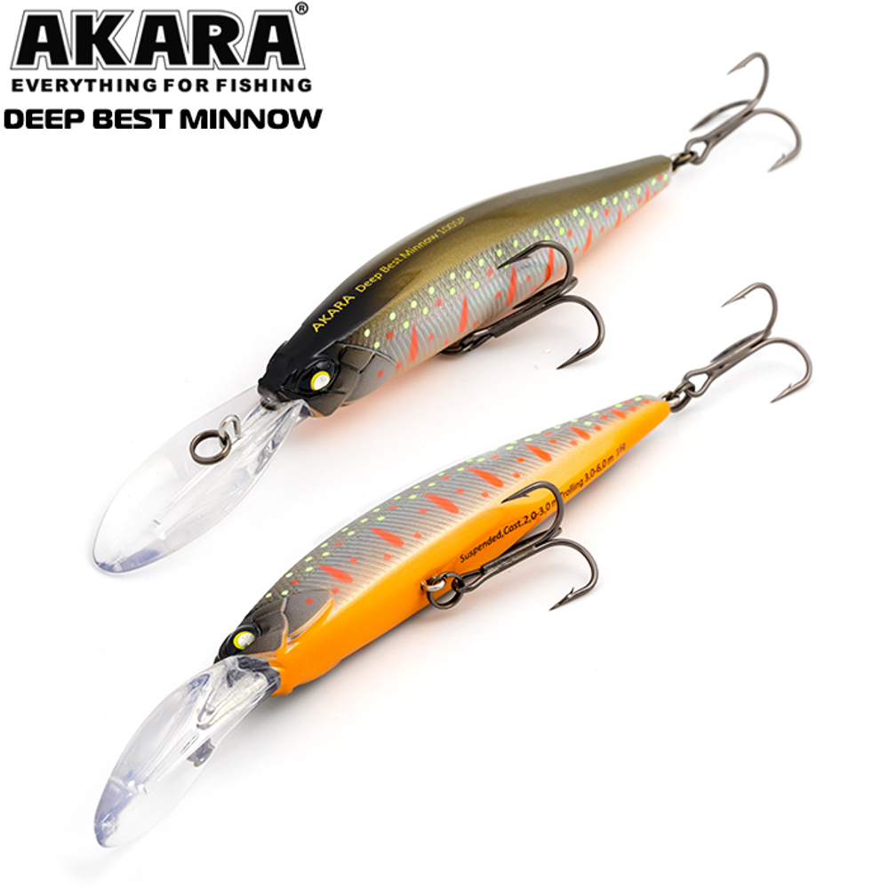 Воблер Akara Deep Best Minnow 100SP 16гр. (4/7 oz 3,9 in) A110
