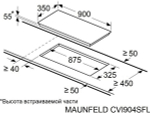 Варочная панель MAUNFELD CVI904SFLBK Inverter индукционная
