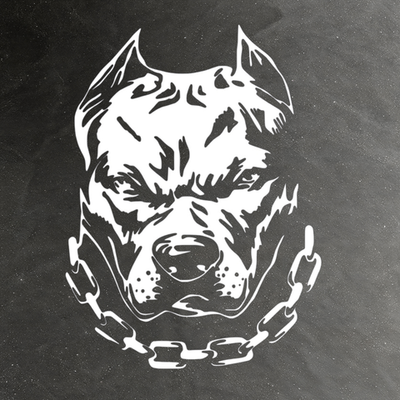 Виниловая наклейка на авто "Питбуль"