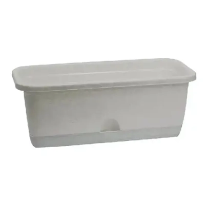 Балконный ящик 400мм с поддоном Мраморный 0,15,185х0,4м