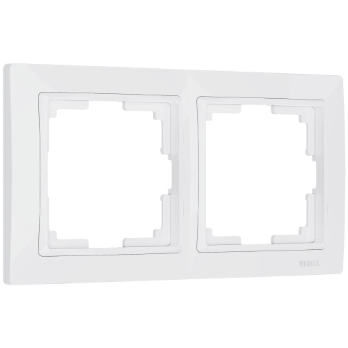 Рамка из поликарбоната на 2 поста Snabb Basic белый W0022001