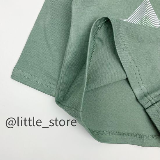 Лонгслив хлопковый, Серо-зеленый