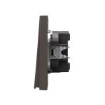 Выключатель STRONG 1 кл возвратный 10А с/у графит KRANZ