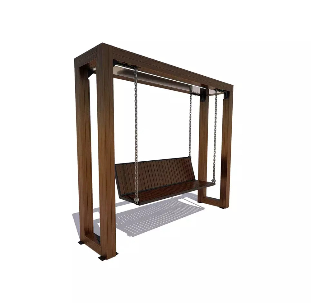 Качели «Лаунж», сосна, махагон