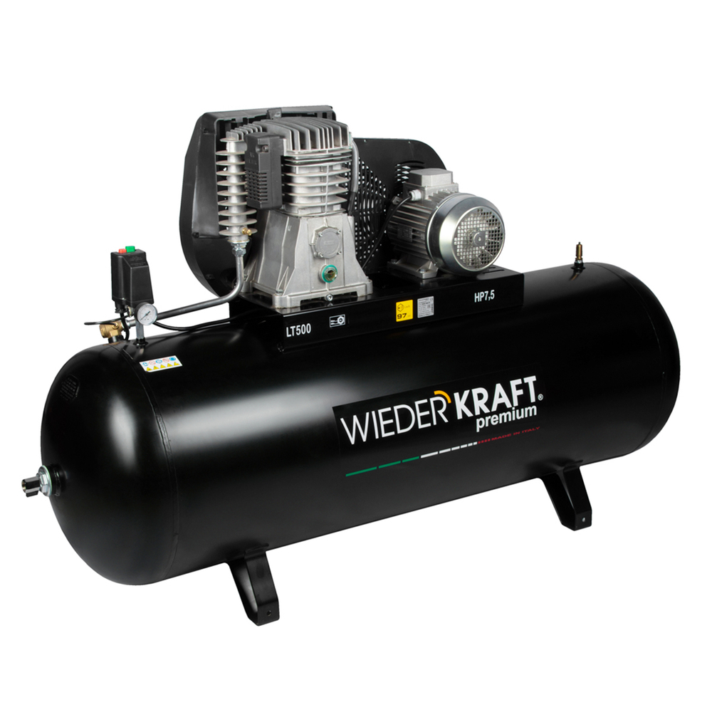 WDK-95079 Компрессор поршневой с ременным приводом, 798 л/мин, 5.5 кВт, 380 В, ресивер 500 л