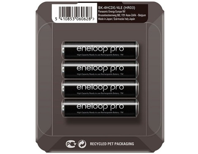 Аккумулятор Panasonic Eneloop Pro AAA 900 4BP (BK-4HCDE/4LE) 900 mAh, 4 шт, блистер-кейс, AAA
