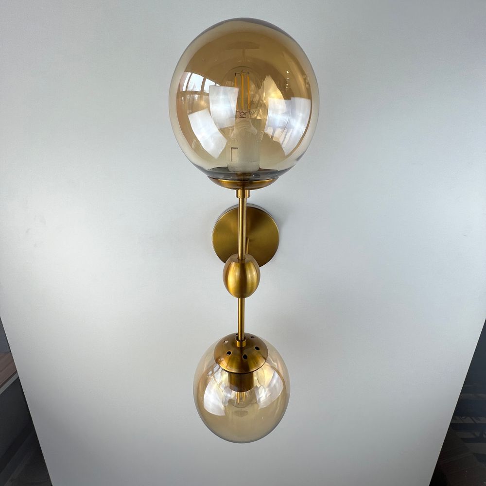 Бра Modo Sconce 2 Globes Gold By Imperiumloft