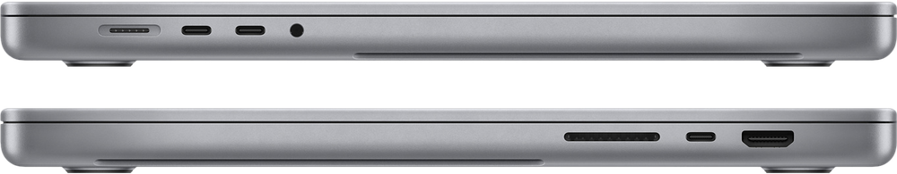 Ноутбук Apple MacBook Pro A2442 (MKGQ3RU/A) 14.2"/Apple M1 Pro/RAM 16GB/SSD 1024GB/16 core GPU/3024*1964/IPS 120hz/Sonoma/Подсветка кл-ры: LED/серый космос. Состояние: B1