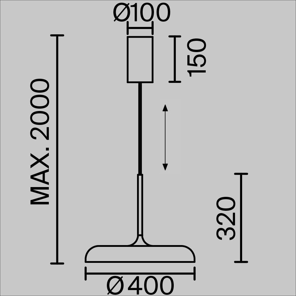 Светильник подвесной светодиодный Maytoni   MOD189PL-L39B3K